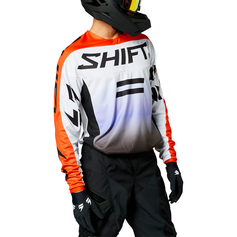 SHIFT WHITE LABEL FADE JERSEY [BLACK/WHITE/ORANGE] – Holeshot Motorcycles